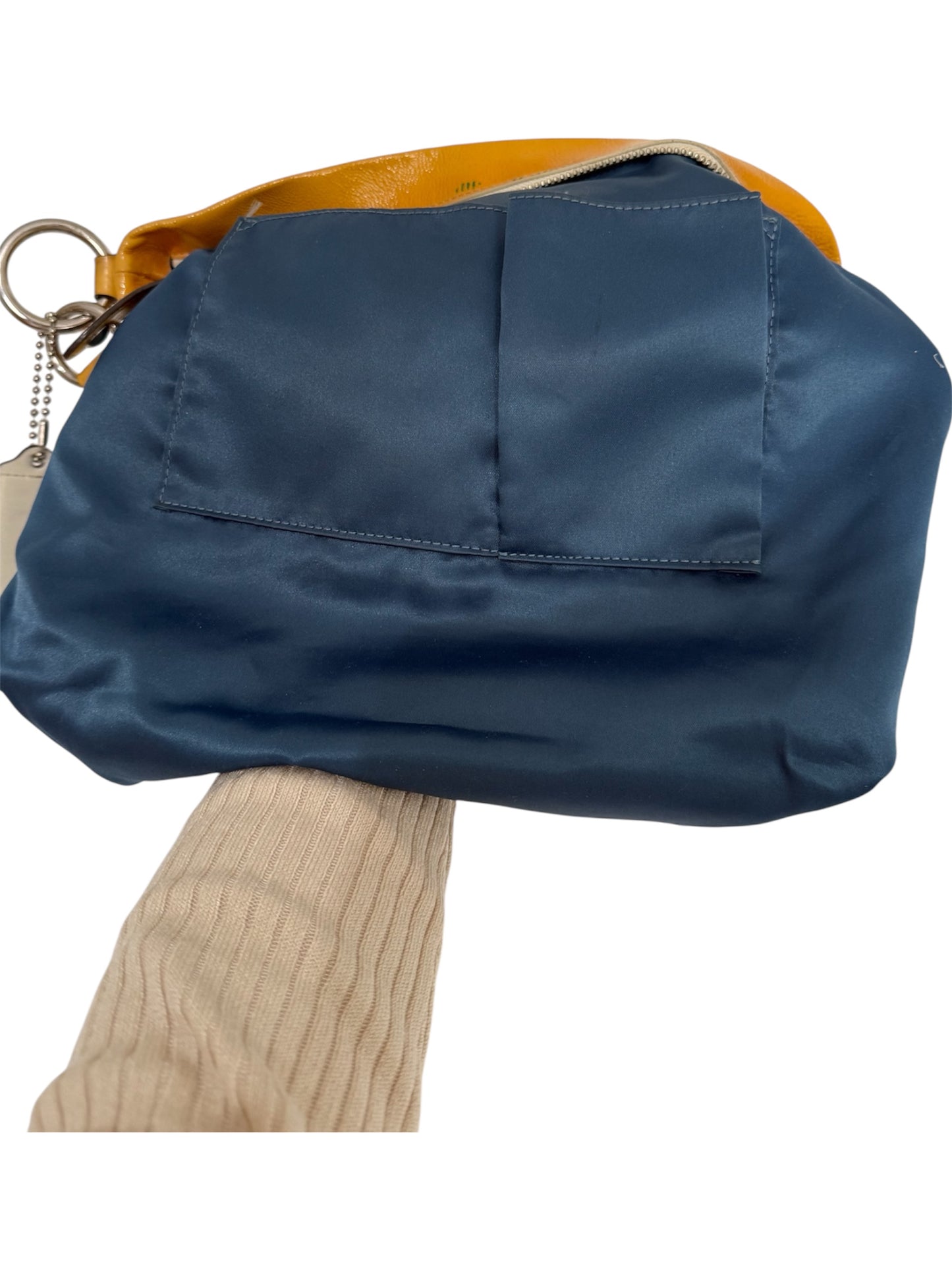 Coach Pleated Signature Shoulder Bag in Yellow