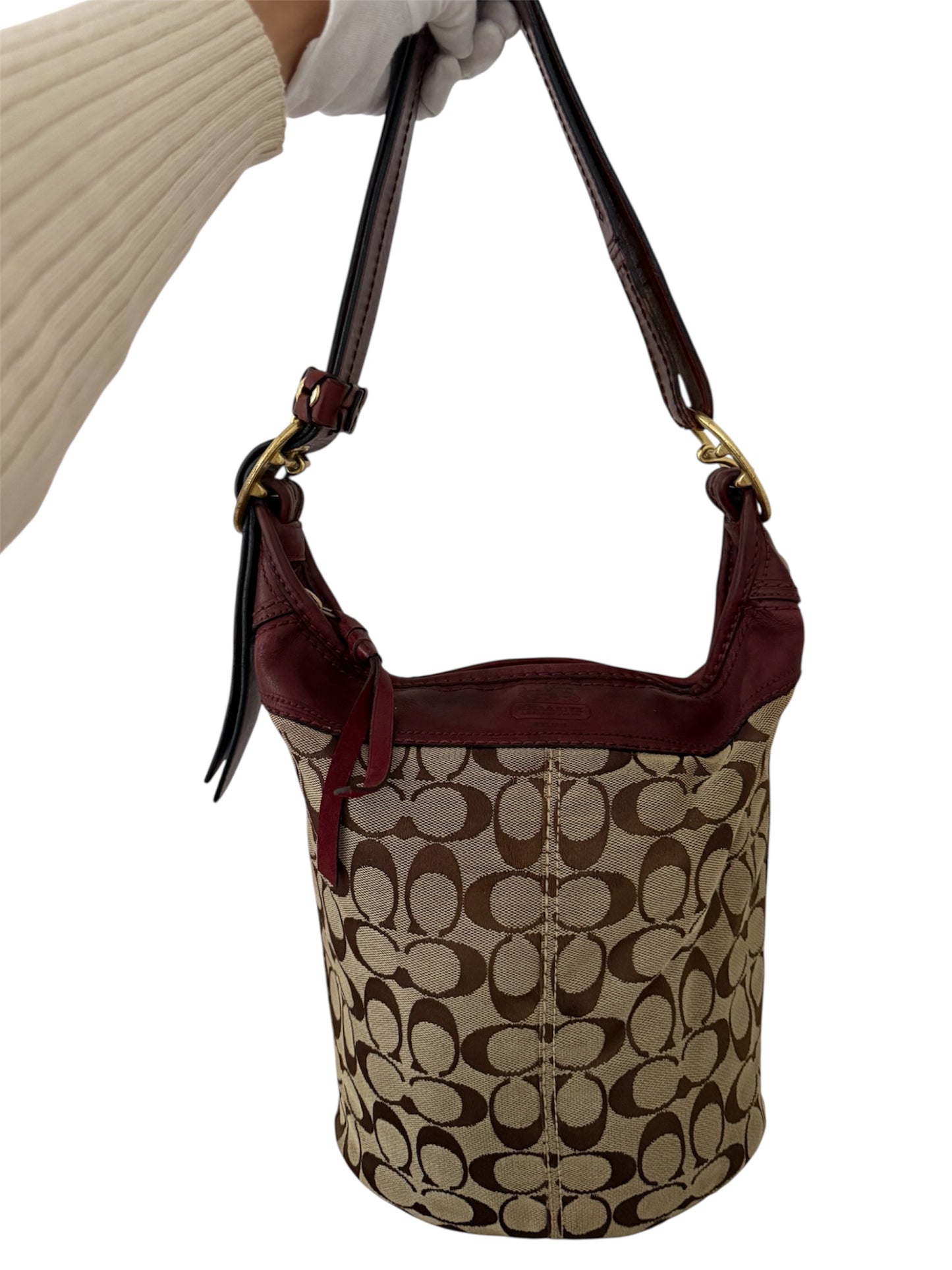 Coach Signature Jacquard Bucket Bag