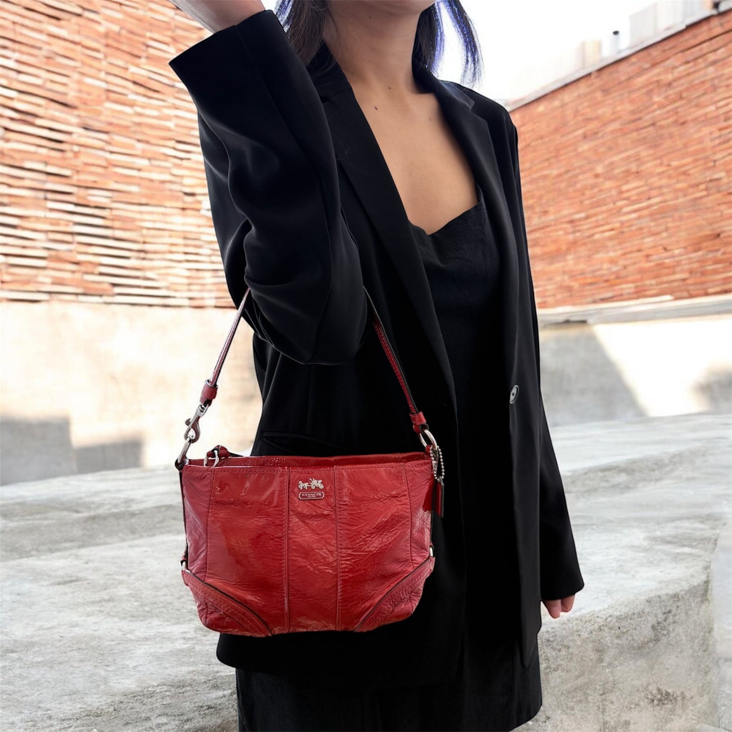 Signature Sufflette Red leather mini bag